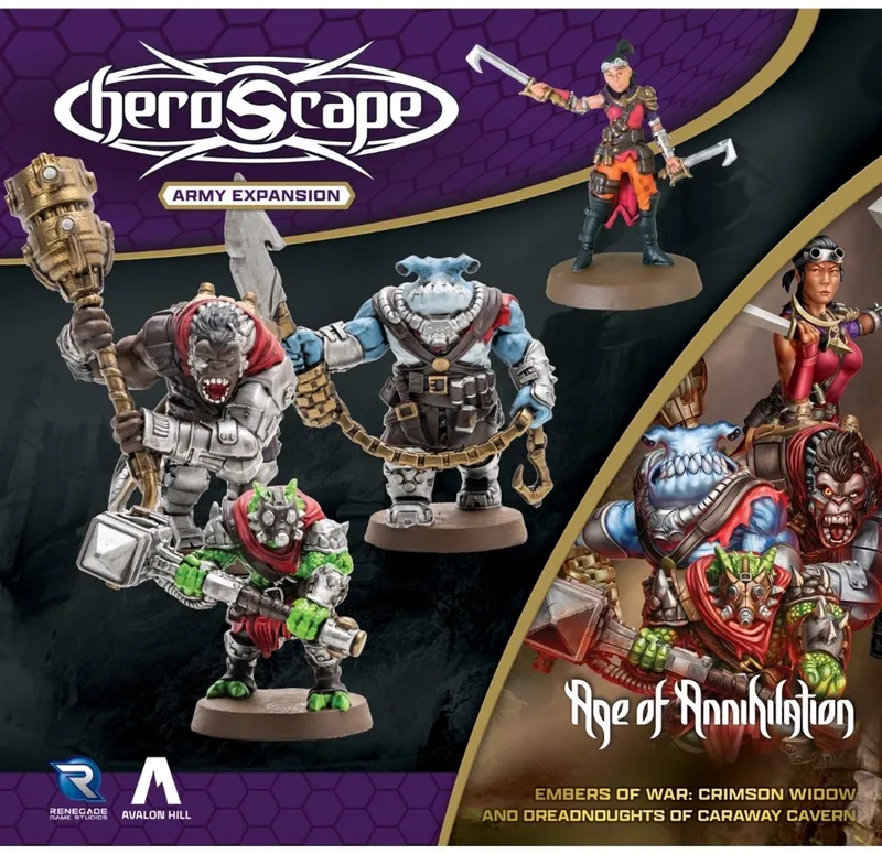 Heroscape Crimson: Widow and Dreadnoughts of Caraway Cavern - Army Expansion - Uitbreiding - Engels von Renegade Game Studios – Schachtel