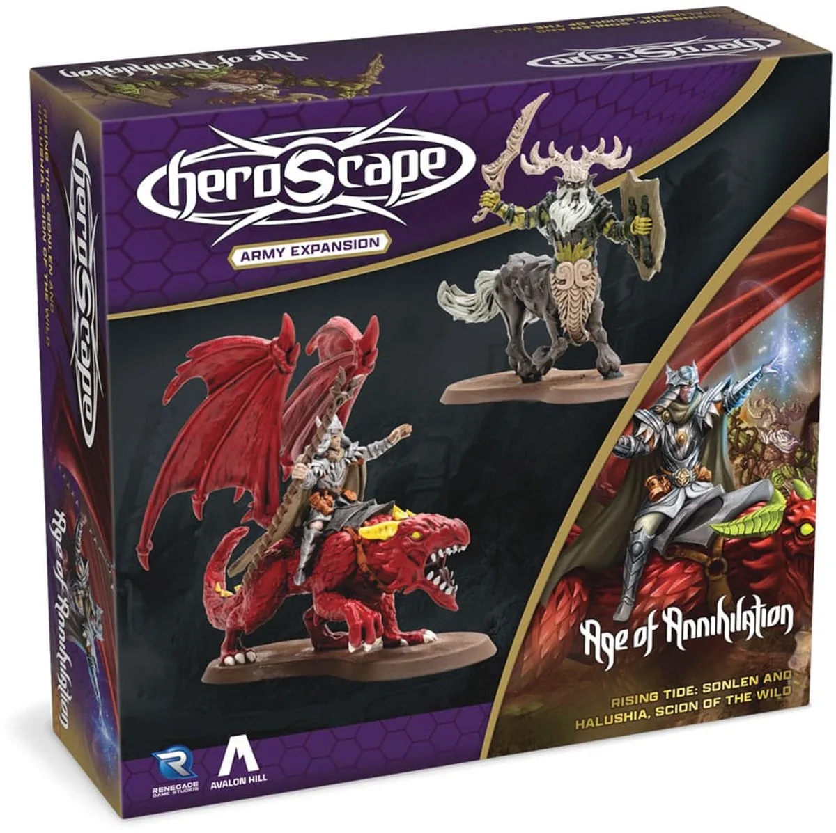 Heroscape RT Sonlen, Halushia, Scion Exp. - Miniatuur - Engelstalig fra Renegade Game Studios – æske