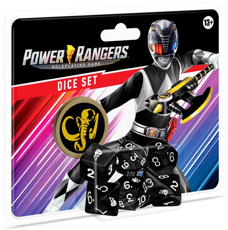 Power Rangers: RPG Dice Set Black - Dobbelstenenset - Renegade Game Studios van Renegade Game Studios, editie Multicolor – doos