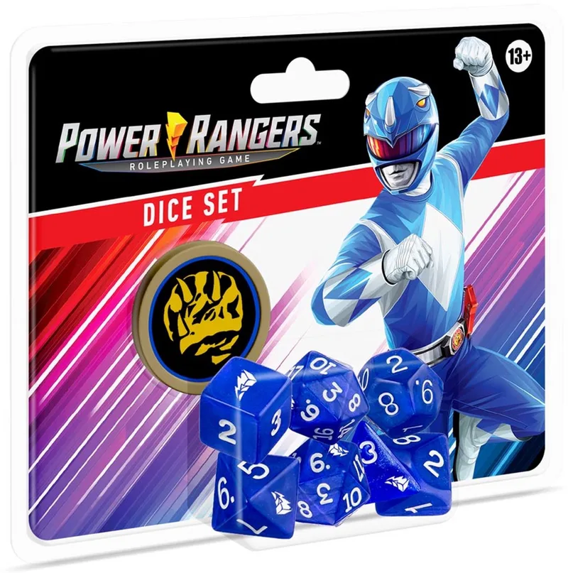 Power Rangers: RPG Dice Set Blue - Dobbelstenenset - Renegade Game Studios van Renegade Game Studios, editie Multicolor – doos