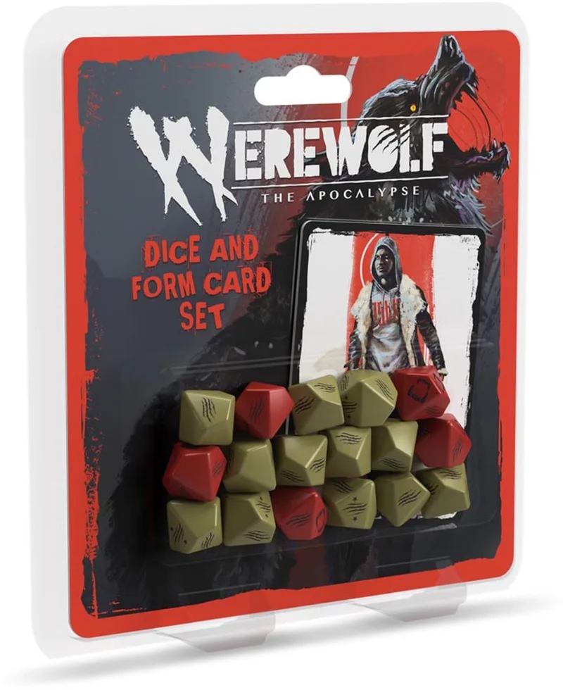 Werewolf: The Apocalypse - Dice and Form Card Set - RPG accessoire- Engelstalig - Renegade Game Studios de Renegade Game Studios, édition Rood, groen – boîte