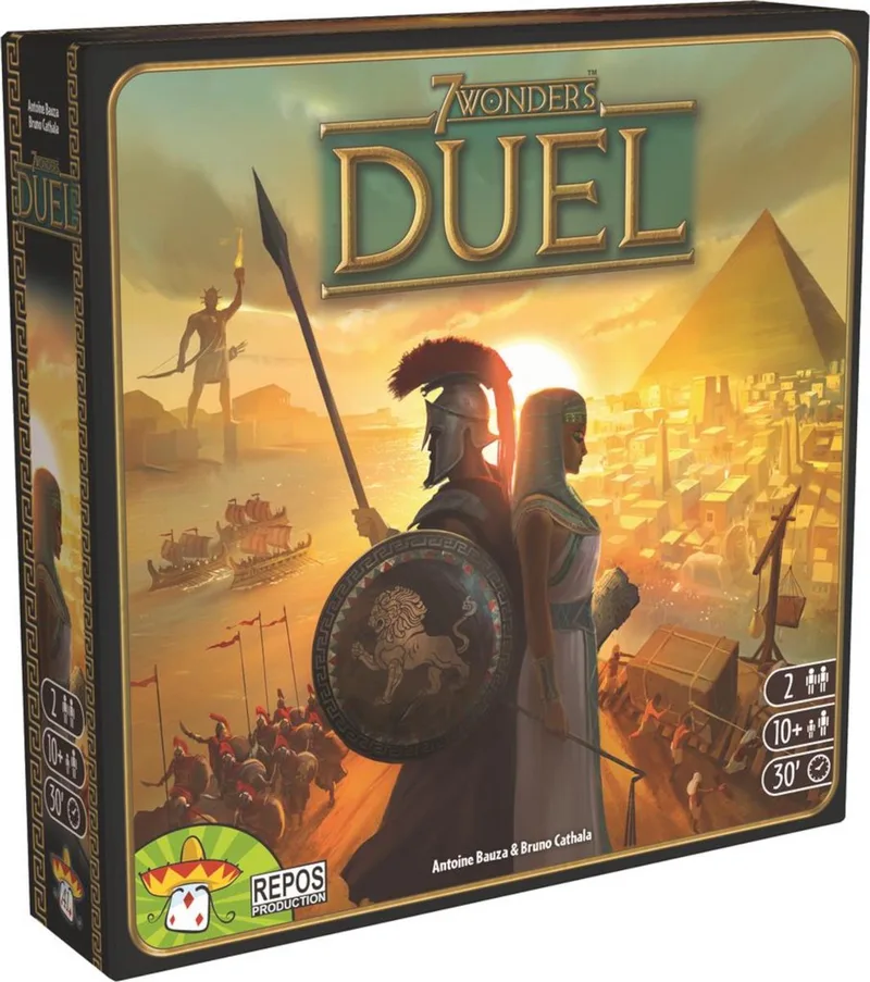 7 Wonders Duel - Nederlandstalig Bordspel - 2 Spelers - Strategie & Beschaving fra Repos Production – æske