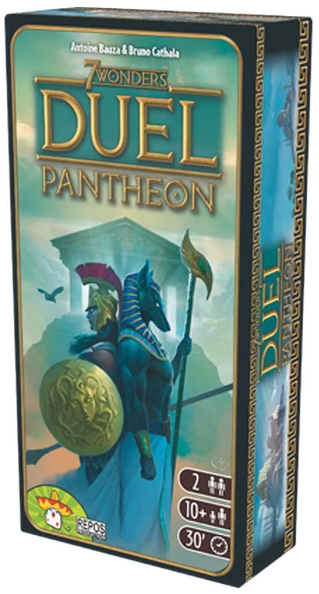 7 Wonders Duel Pantheon - Nederlandstalige Uitbreiding - 2 Spelers - Goden & Strategie fra Repos Production – æske