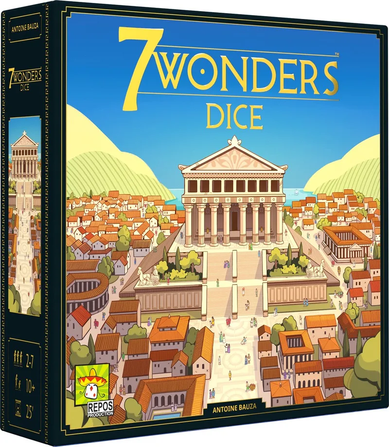 Asmodee dobbelspel 7 Wonders Dice strategisch bordspel 2-7 spelers. fra Repos Production – æske