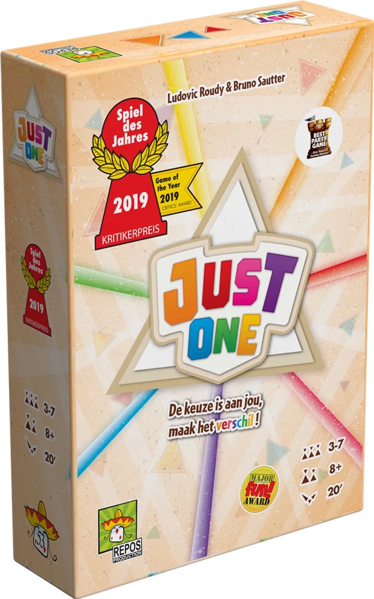 Just One - Nederlandstalig Kaartspel - Coöperatief Woordspel - Partyspel from Repos Production – box