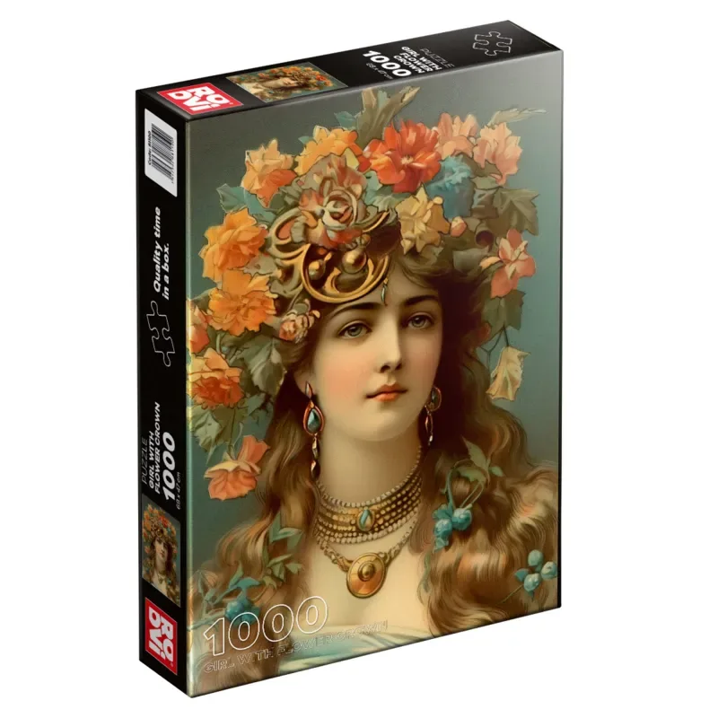 Puzzle Fille avec Couronne de Fleurs - 1000 pièces from Roovi – box 2 of 2