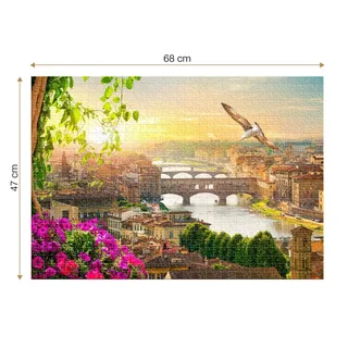 Puzzle Florence, Italie - 1000 pièces de Roovi – boîte 1 sur 2