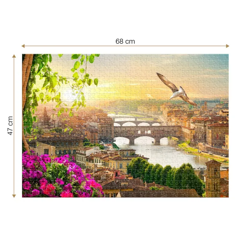 Puzzle Florence, Italie - 1000 pièces de Roovi – boîte 1 sur 2