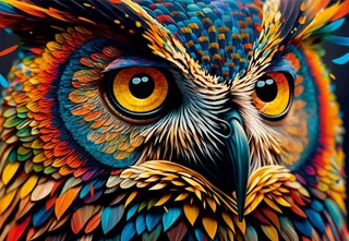 Puzzle Hibou Coloré - 1000 pièces de Roovi – boîte 1 sur 2
