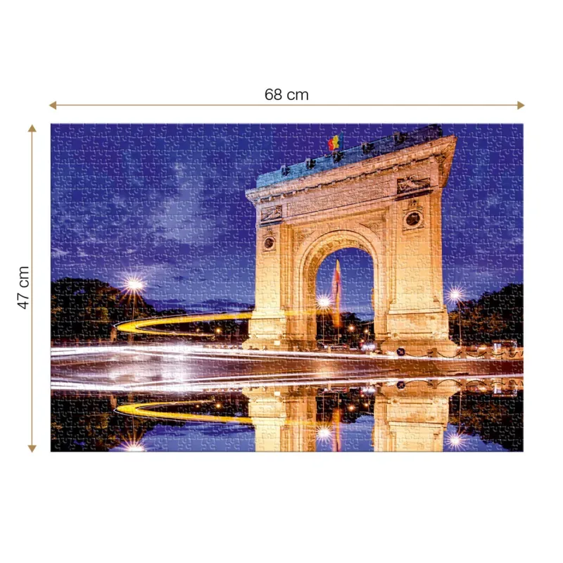 Puzzle L'Arc de Triomphe de Bucarest - 1000 pièces from Roovi – box 1 of 2