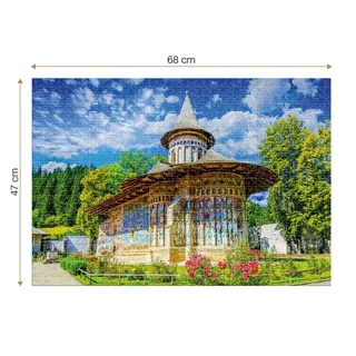 Puzzle Monastère du Voronet - 1000 pièces van Roovi – doos 1 van 2