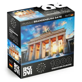 Puzzle Porte de Brandebourg, Berlin, Allemagne - 1000 pièces fra Roovi – æske 2 af 2