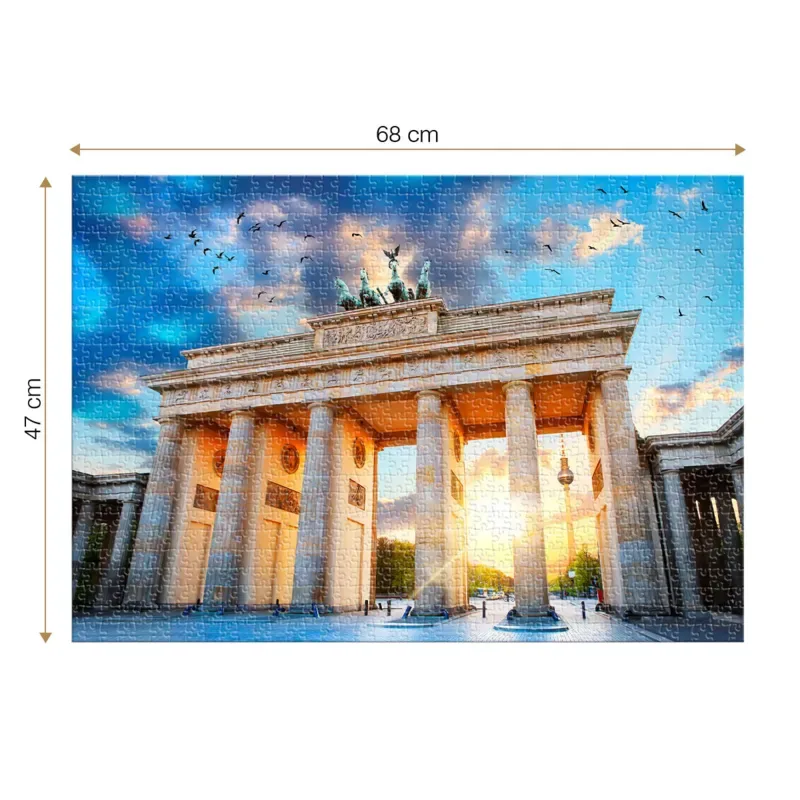 Puzzle Porte de Brandebourg, Berlin, Allemagne - 1000 pièces fra Roovi – æske 1 af 2