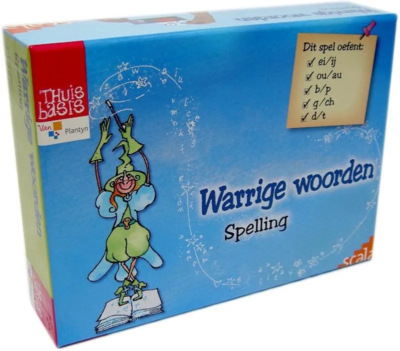 Warrige Woorden - Spelling oefenen met kwartetspel - 1-4 spelers von Scala Leuker Leren – Schachtel