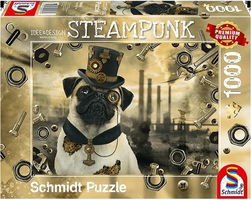999 Games Puzzel Stem Punk Hond Karton 37 Cm 1000 Stukjes van Schmidt Spiele, editie Meerkleurig – doos
