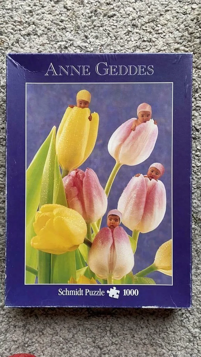 Babys in Tulpen -Voorjaar -Anne Geddes 1000 Stukjes Puzzel van Schmidt Spiele, editie Multi-coloured – doos