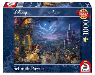 Puzzle Thomas Kinkade - Disney, La Belle et la Bête - 1000 pièces de Schmidt Spiele – boîte 1 sur 2