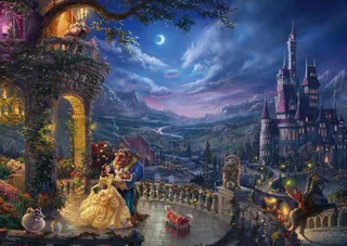 Puzzle Thomas Kinkade - Disney, La Belle et la Bête - 1000 pièces de Schmidt Spiele – boîte 2 sur 2