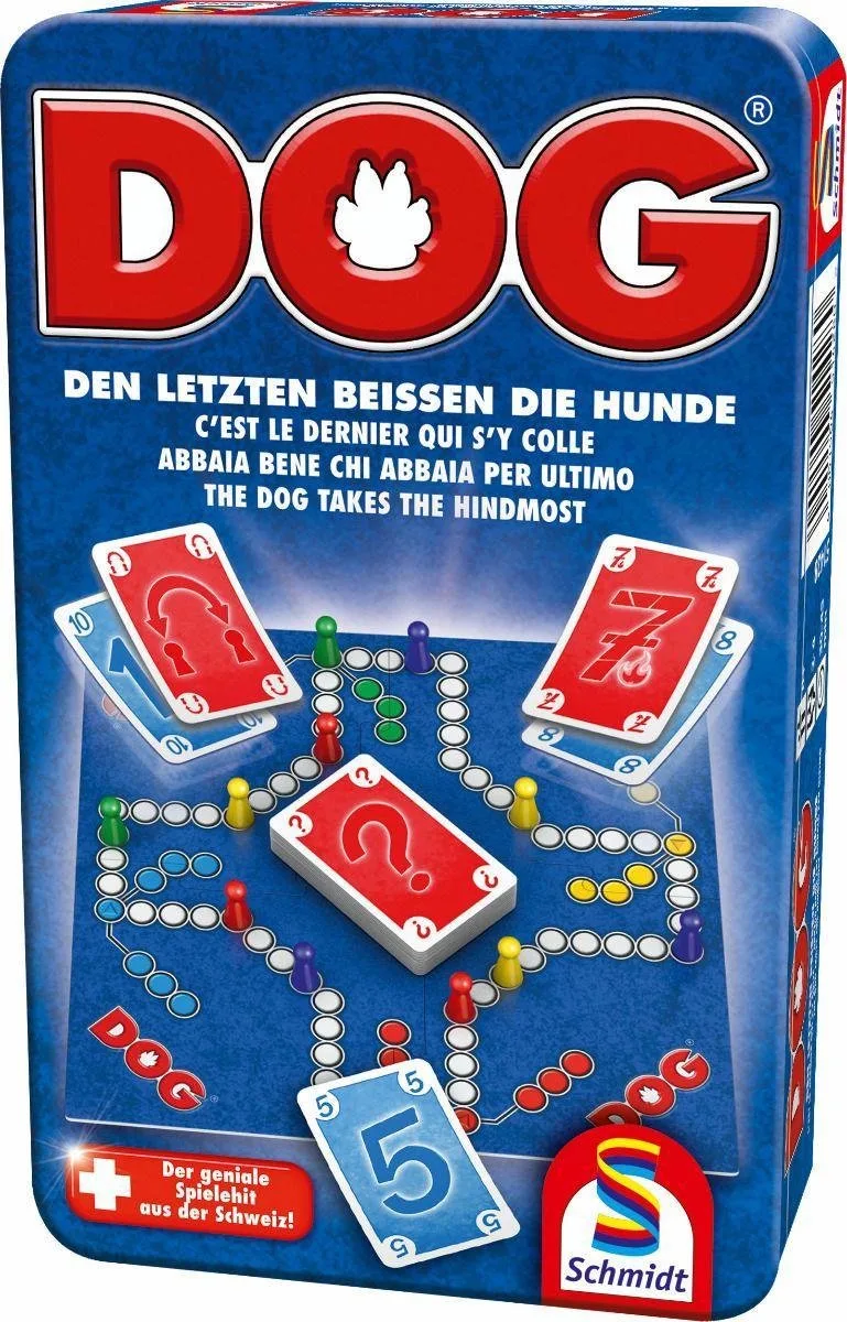 Bordspel - Reisspel DOG® - Bring-Mich-Mit-spel in metalen box - Klassiek strategiespel - 2-4 spelers from Schmidt Spiele – box