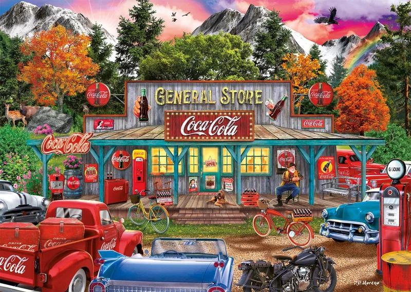 Coca Cola puzzel winkel - 1000 stukjes legpuzzel volwassenen. from Schmidt Spiele, Multicolour edition – box