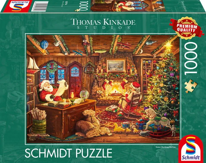 De Kerstman controleert zijn lijst, 1000 stukjes - Puzzel from Schmidt Spiele – box