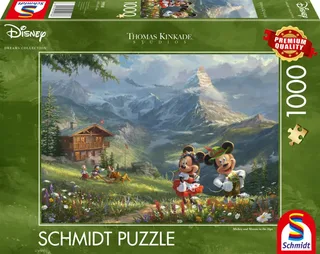 Disney Mickey & Minnie in de Alpen - Thomas Kinkade - 1000st - Legpuzzel from Schmidt Spiele, Multicolour edition – box 2 of 2