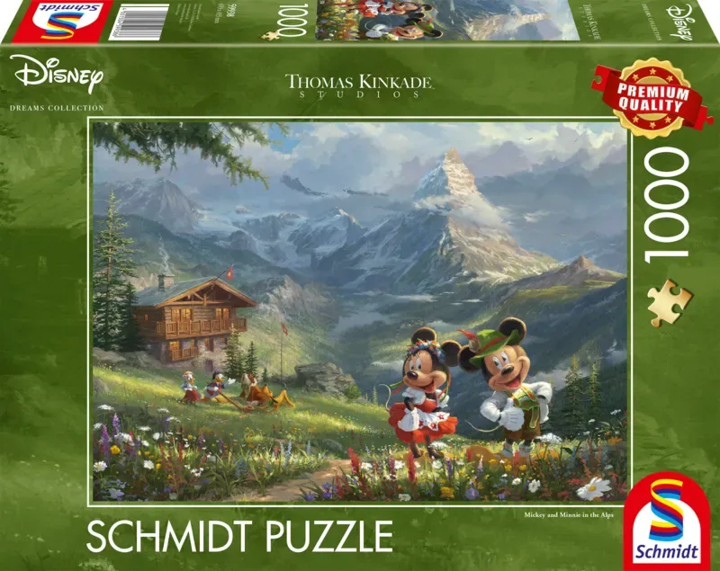 Disney Mickey & Minnie in de Alpen - Thomas Kinkade - 1000st - Legpuzzel from Schmidt Spiele, Multicolour edition – box 2 of 2