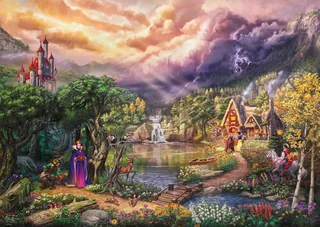 Disney puzzel Sneeuwwitje en de Koningin - 1000 stukjes. van Schmidt Spiele, editie Meerkleurig – doos 1 van 2
