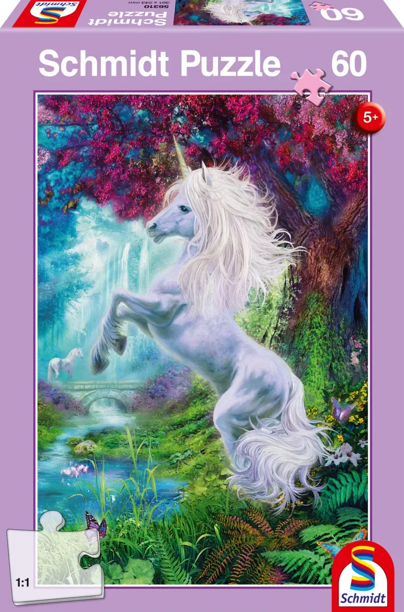 Puzzle Licorne dans le Jardin Enchanté - 51 à 99 pièces de Schmidt Spiele – boîte 2 sur 2