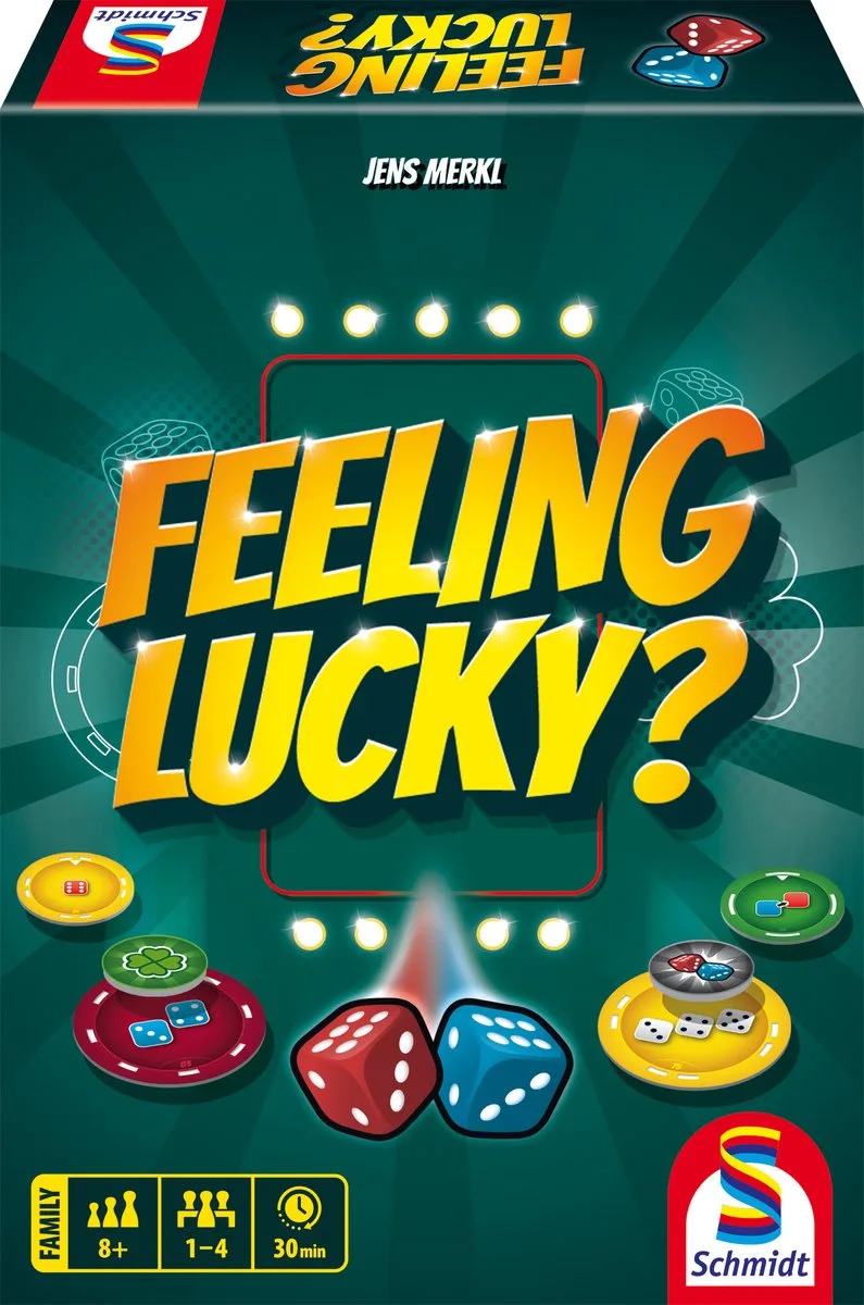 Geht noch was? (Feeling Lucky?) - Dobbelspel - Strategisch push-your-luck spel - vanaf 8 jaar - 1-4 spelers fra Schmidt Spiele – æske