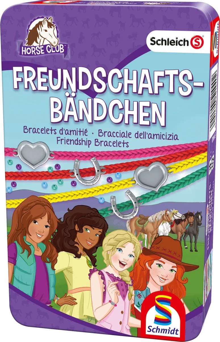 Horse Club Vriendschapsarmbanden - Knutselset - Creatief DIY sieraden maken - vanaf 6 jaar - 1+ speler fra Schmidt Spiele – æske