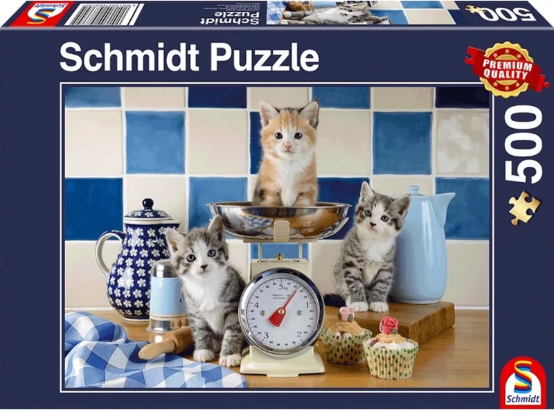 Katten in de keuken, 500 stukjes Puzzel van Schmidt Spiele, editie Meerkleurig – doos