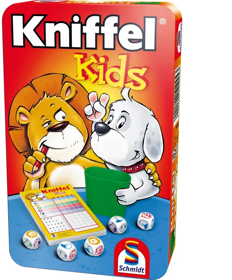 Kniffel® Kids -Dobbelspel - Kinderspel met dieren - vanaf 5 jaar - 2-6 spelers fra Schmidt Spiele – æske