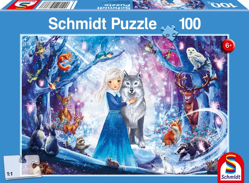 Legpuzzel - 100 stukjes - Kinderen - vanaf 6 jaar de Schmidt Spiele, édition Prinses in het winterbos – boîte