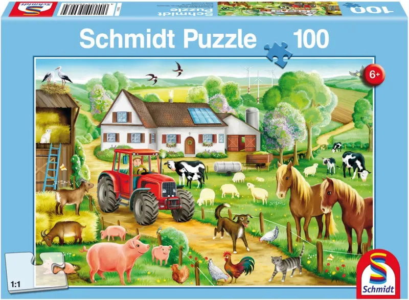 Legpuzzel - 100 stukjes - Kinderen - vanaf 6 jaar van Schmidt Spiele, editie Vrolijke boerderij – doos 2 van 2