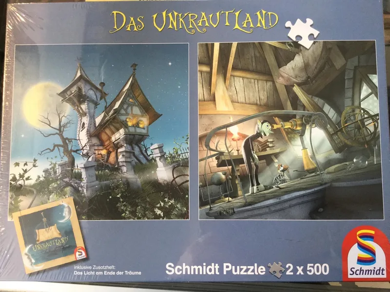Legpuzzel 2 x 500 stukjes - Unkrautland - De Toren & de Torenkamer - Schmidt puzzel van Schmidt Spiele – doos