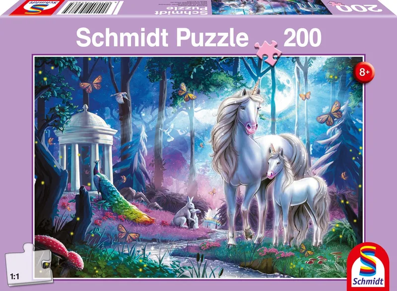 Legpuzzel - 200 stukjes - Kinderen - vanaf 8 jaar van Schmidt Spiele, editie Eenhoornmerrie met veulen – doos