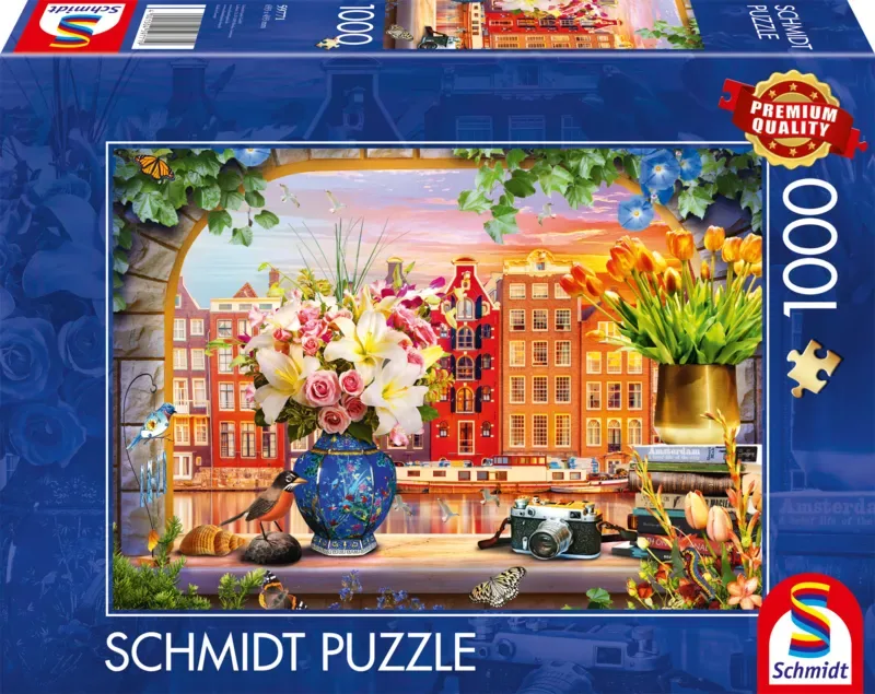 Legpuzzel - Bezoek aan Amsterdam - 1000 stukjes - Volwassenen - vanaf 12 jaar van Schmidt Spiele, editie Meerkleurig – doos 2 van 2