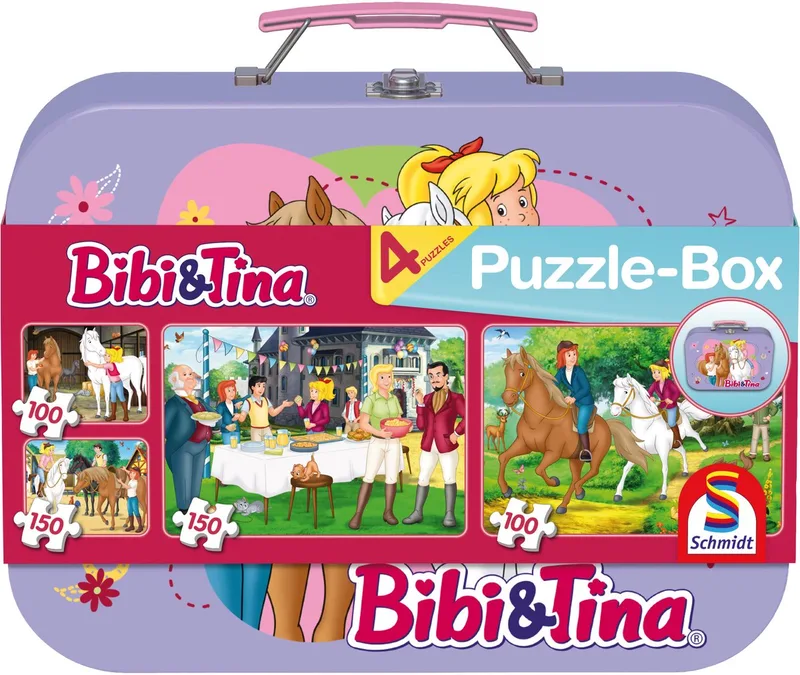 Legpuzzel - Bibi & Tina, 2x100, 2x150 onderdelen - Bibi & Tina - Kinderen - vanaf 6 jaar van Schmidt Spiele, editie Paars – doos