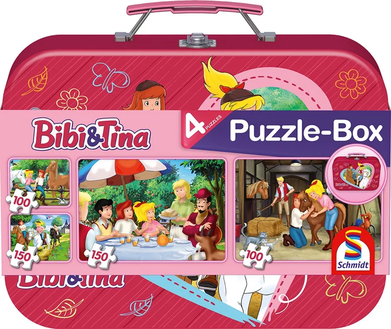 Legpuzzel - Bibi & Tina, puzzelbox, 2x100 & 2x150 stukjes in metalen koffer - Kinderen - vanaf 6 jaar from Schmidt Spiele, Multicolour edition – box