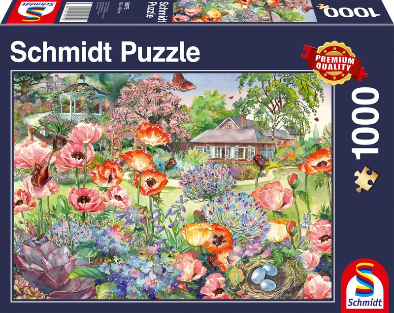 legpuzzel bloemen tuin - 1000 stukjes puzzel. van Schmidt Spiele, editie Meerkleurig – doos