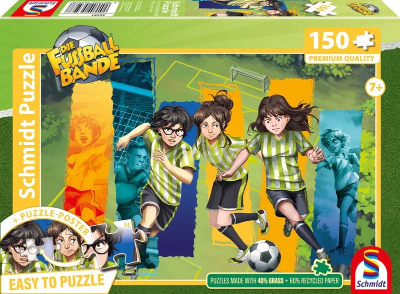 Legpuzzel - De voetbalbende, Het team van de - Die Fussballbande - 150 stukjes - Kinderen - vanaf 7 jaar van Schmidt Spiele, editie Meerkleurig – doos