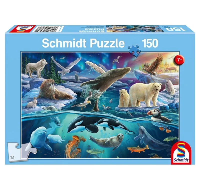 Legpuzzel - Dieren in het Noordpoolgebied - 150 stukjes - Kinderen - vanaf 7 jaar from Schmidt Spiele, Multicolour edition – box 2 of 2