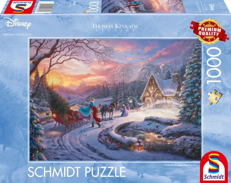 Legpuzzel - Disney, Bringing Home for Christmas - Thomas Kinkade Studios - 1000 stukjes - Volwassenen - vanaf 12 jaar from Schmidt Spiele, Cinderella edition – box 2 of 2