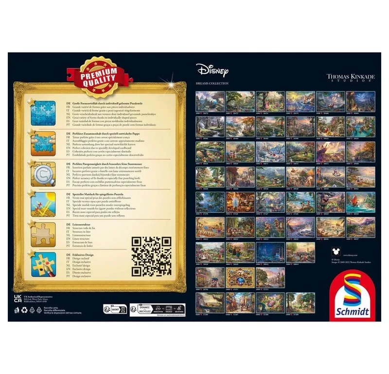 Legpuzzel - Disney, Mickey & Minnie versieren de boom - Thomas Kinkade Studios - 1000 stukjes - Volwassenen - vanaf 12 jaar from Schmidt Spiele, Mickey & Minnie edition – box 4 of 4