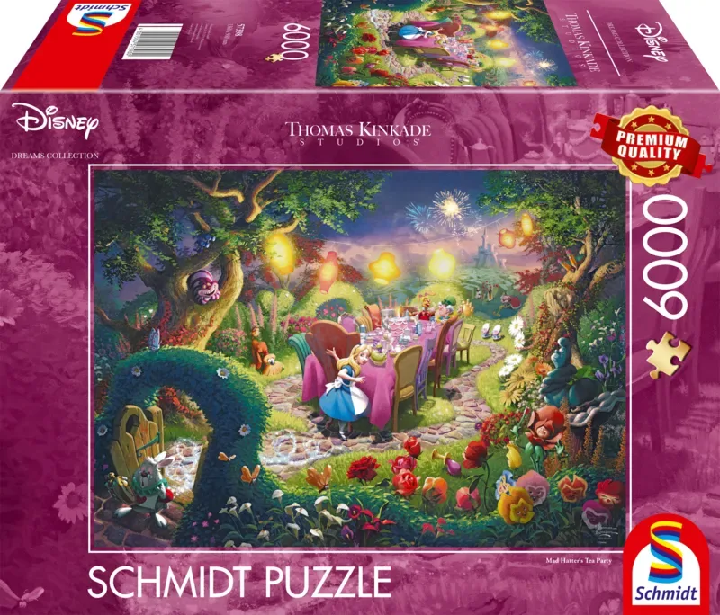 Legpuzzel - Disney, - Thomas Kinkade Studios - 6000 stukjes - Volwassenen - vanaf 14 jaar from Schmidt Spiele, Mad Hatter's Tea Party edition – box 2 of 2