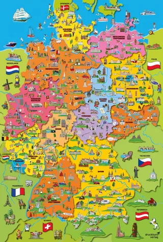 Legpuzzel Duitsland Junior Karton 200 Stukjes von Schmidt Spiele, Ausgabe Mehrfarbig – Schachtel 1 von 2