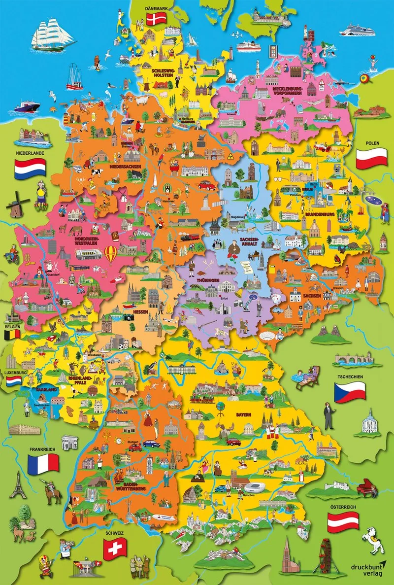 Legpuzzel Duitsland Junior Karton 200 Stukjes from Schmidt Spiele, Multicolour edition – box
