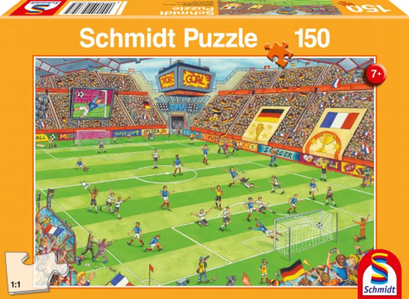 Legpuzzel - Finale in het voetbalstadion - 150 stukjes - Kinderen - vanaf 7 jaar de Schmidt Spiele, édition Multicolore – boîte 1 sur 2