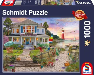 Legpuzzel - Het strandhuis - 1000 stukjes - Volwassenen - vanaf 12 jaar from Schmidt Spiele, Multicolour edition – box 1 of 2